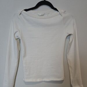 Zara White Long Sleeve Top